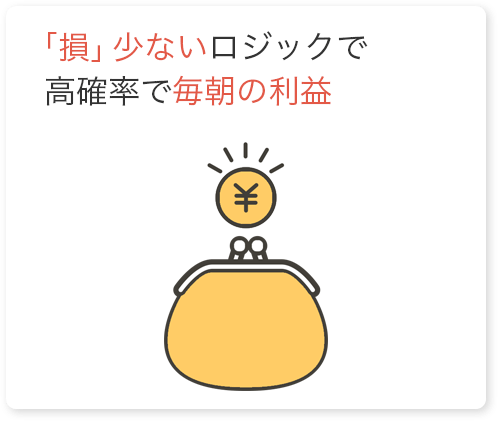 「損」少ないロジックで高確率で毎朝の利益